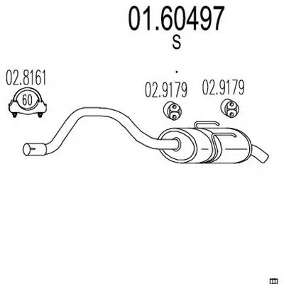 Глушитель выхлопных газов конечный MTS купить