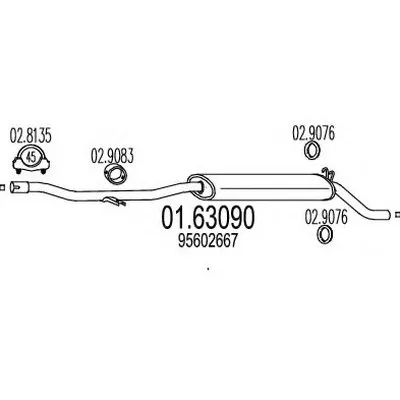 Глушитель выхлопных газов конечный MTS купить