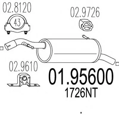 Глушитель выхлопных газов конечный MTS купить