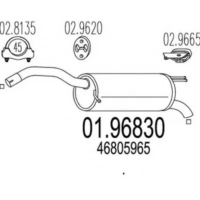 Глушитель выхлопных газов конечный MTS купить