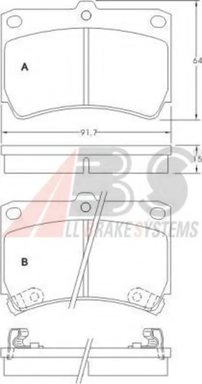 Комплект тормозных колодок, дисковый тормоз A.B.S. купить