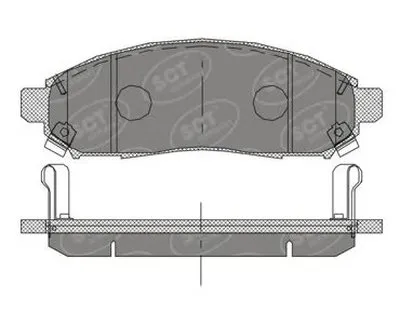 Комплект тормозных колодок, дисковый тормоз SCT Germany купить