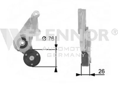 Натяжной ролик, поликлиновой  ремень FLENNOR купить