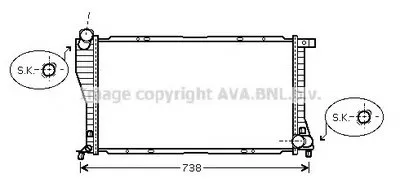Радиатор, охлаждение двигателя AVA QUALITY COOLING купить