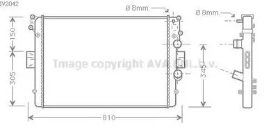 Радиатор, охлаждение двигателя AVA QUALITY COOLING купить