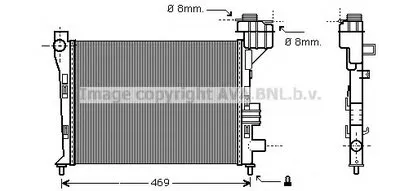 Радиатор, охлаждение двигателя AVA QUALITY COOLING купить