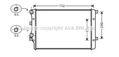 Радиатор, охлаждение двигателя AVA QUALITY COOLING купить