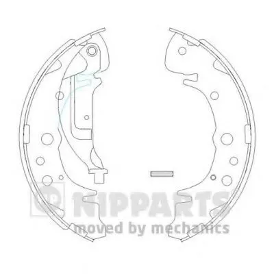 Комплект тормозных колодок, стояночная тормозная система NIPPARTS купить