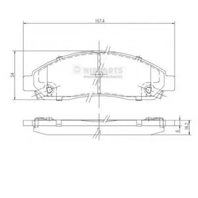 Комплект тормозных колодок, дисковый тормоз NIPPARTS купить