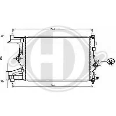 Радиатор, охлаждение двигателя DIEDERICHS купить