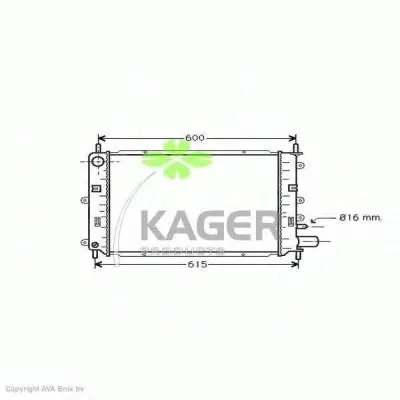 Радиатор, охлаждение двигателя KAGER купить