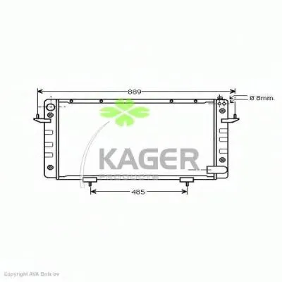 Радиатор, охлаждение двигателя KAGER купить