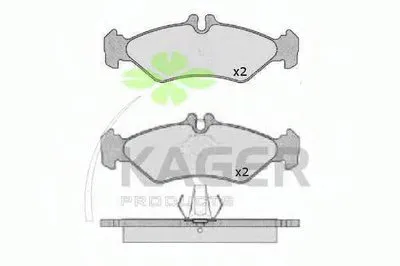 Комплект тормозных колодок, дисковый тормоз KAGER купить