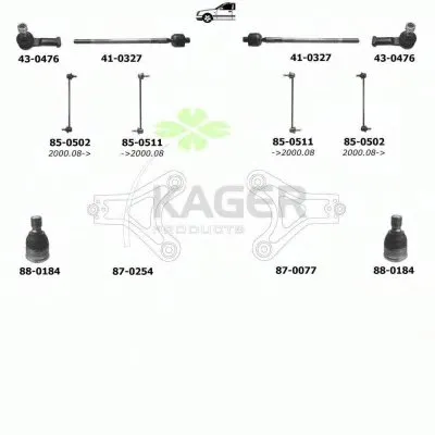 Подвеска колеса KAGER купить