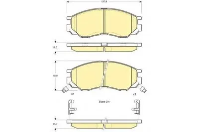 Комплект тормозных колодок, дисковый тормоз GIRLING купить