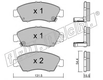 Комплект тормозных колодок, дисковый тормоз fri.tech. купить