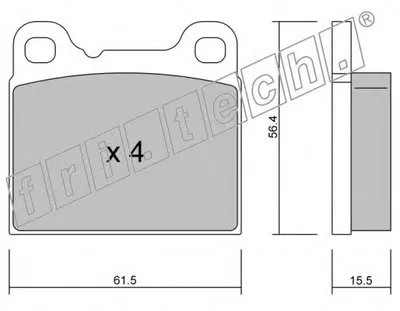 Комплект тормозных колодок, дисковый тормоз fri.tech. купить