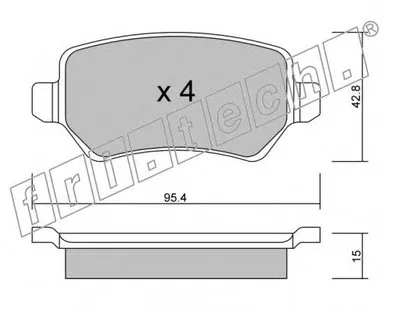 Комплект тормозных колодок, дисковый тормоз fri.tech. купить