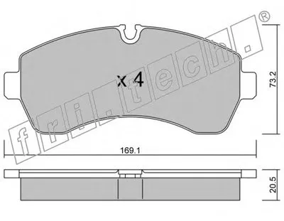 Комплект тормозных колодок, дисковый тормоз fri.tech. купить