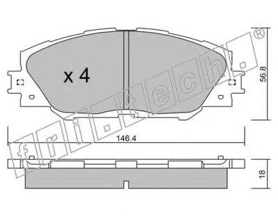 Комплект тормозных колодок, дисковый тормоз fri.tech. купить