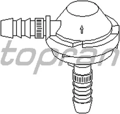 Клапан, управление воздуха-впускаемый воздух TOPRAN купить