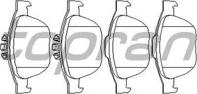 Комплект тормозных колодок, дисковый тормоз TOPRAN купить