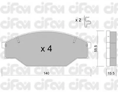 Комплект тормозных колодок, дисковый тормоз CIFAM купить
