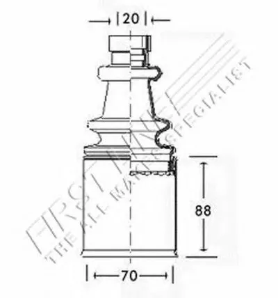 Пыльник, приводной вал FIRST LINE купить