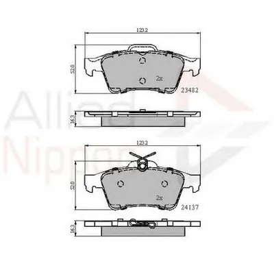 Комплект тормозных колодок, дисковый тормоз ANL Braking COMLINE купить