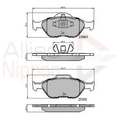 Комплект тормозных колодок, дисковый тормоз ANL Braking COMLINE купить