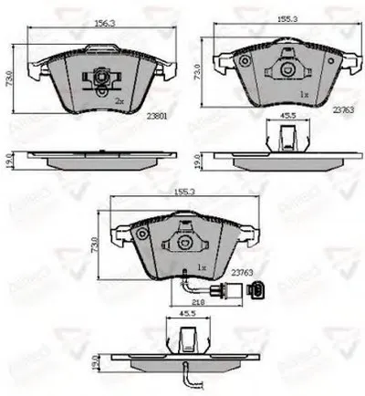 Комплект тормозных колодок, дисковый тормоз ANL Braking COMLINE купить