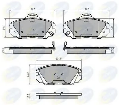 Комплект тормозных колодок, дисковый тормоз Comline COMLINE купить