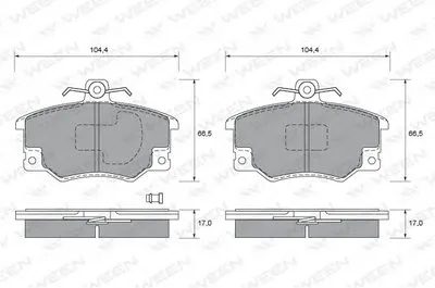 Комплект тормозных колодок, дисковый тормоз WEEN купить