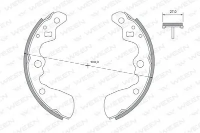 Комплект тормозных колодок WEEN купить