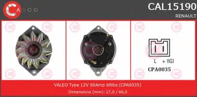 Генератор REMANUFACTURED SERIES CASCO купить