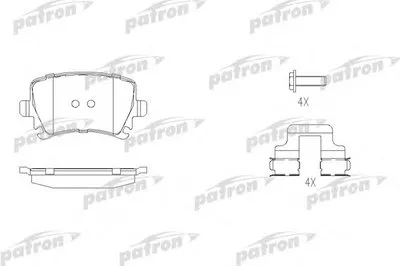 Комплект тормозных колодок, дисковый тормоз PATRON купить
