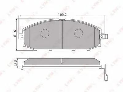 Комплект тормозных колодок, дисковый тормоз LYNXauto купить