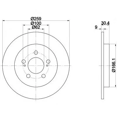 Тормозной диск PRO HELLA купить