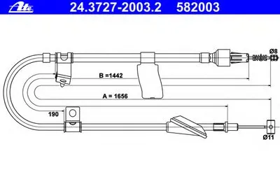Трос, стояночная тормозная система ATE купить