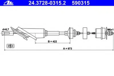 Тросик сцепления ATE купить