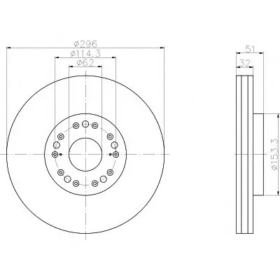 Тормозной диск PRO HELLA PAGID купить