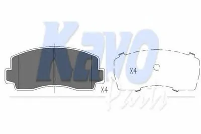 Комплект тормозных колодок, дисковый тормоз KAVO PARTS купить