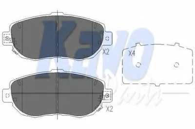 Комплект тормозных колодок, дисковый тормоз KAVO PARTS купить