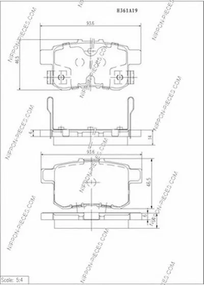Комплект тормозных колодок, дисковый тормоз NPS купить