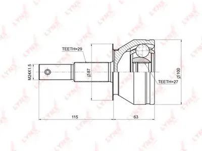 Шарнирный комплект, приводной вал LYNXauto купить