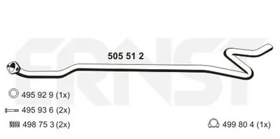 Труба выхлопного газа ERNST купить