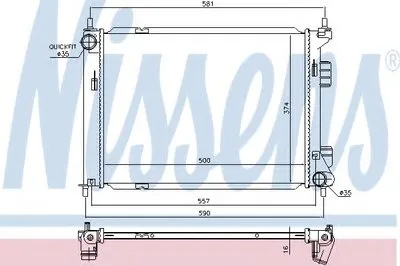 Радиатор, охлаждение двигателя NISSENS купить