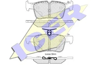 Комплект тормозных колодок, дисковый тормоз ICER купить
