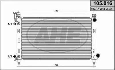 Радиатор, охлаждение двигателя AHE купить