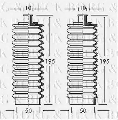 Пыльник, рулевое управление BORG & BECK купить